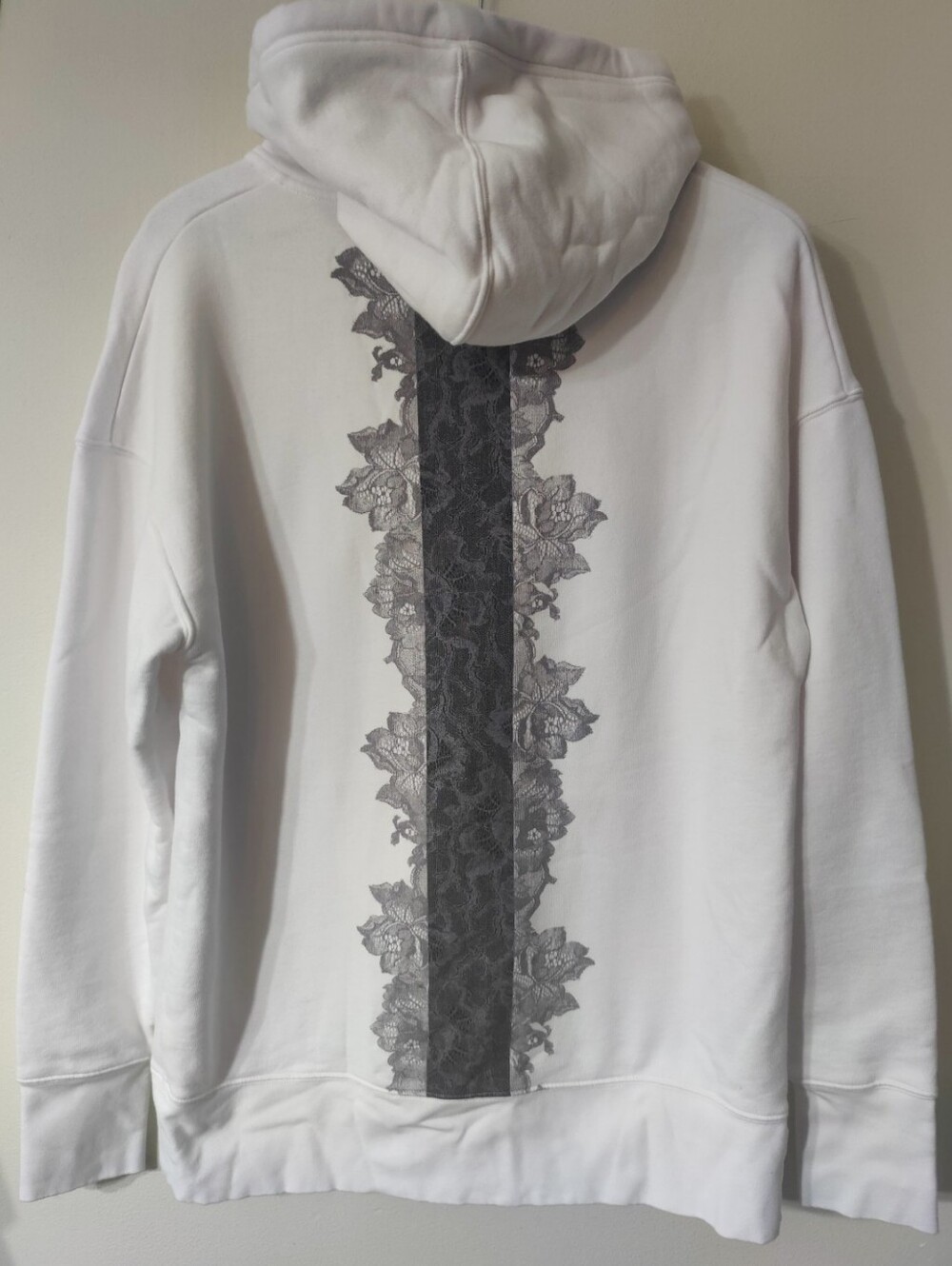 ATHLETA Floral Lace Print Pullover Hoodie Women's Small Oversize Thick